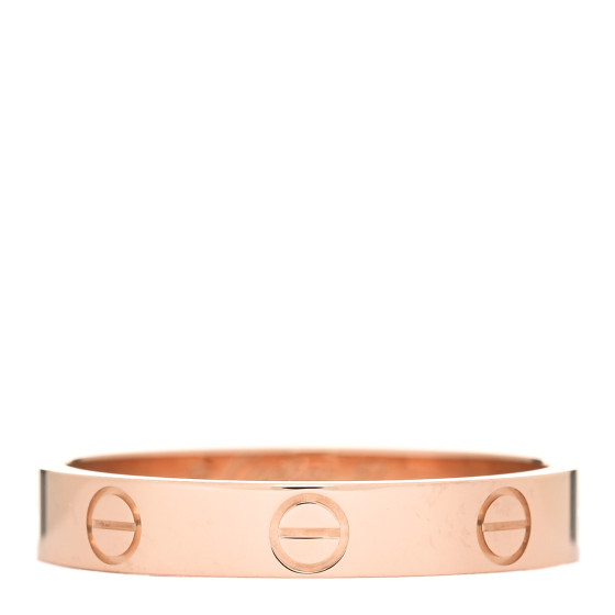 18K Pink Gold 3.5mm LOVE Wedding Band Ring 57 8