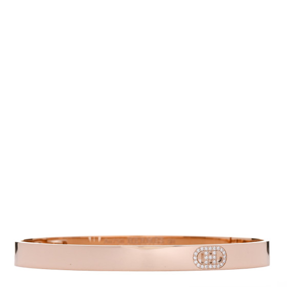 18K Rose Gold Diamond PM H D'Ancre Bracelet SH