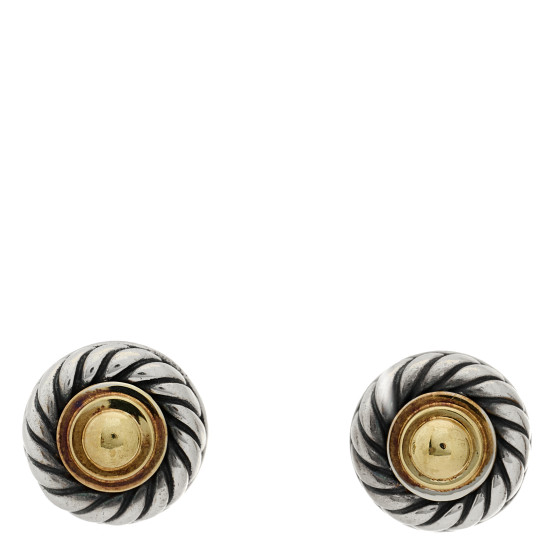 Sterling Silver 14K Yellow Gold Cookie Earrings