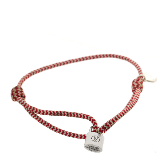 X UNICEF Sterling Silver Lockit Bracelet Red White