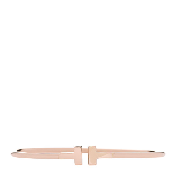18K Rose Gold Narrow T Wire Bracelet