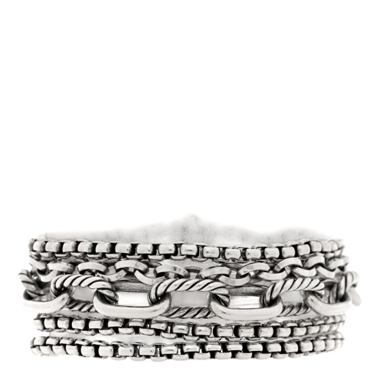 Sterling Silver Multi Row Chain Bracelet