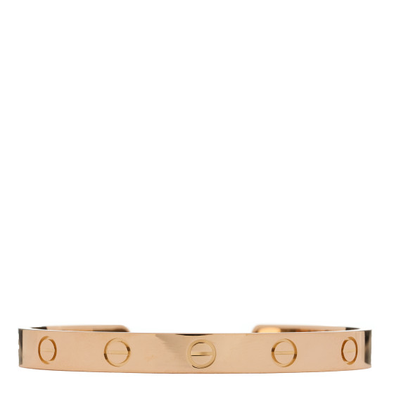 18K Pink Gold LOVE Cuff Bracelet 16