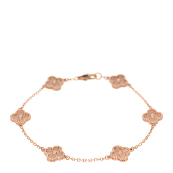 18K Rose Gold 6 Motifs Sweet Alhambra Bracelet