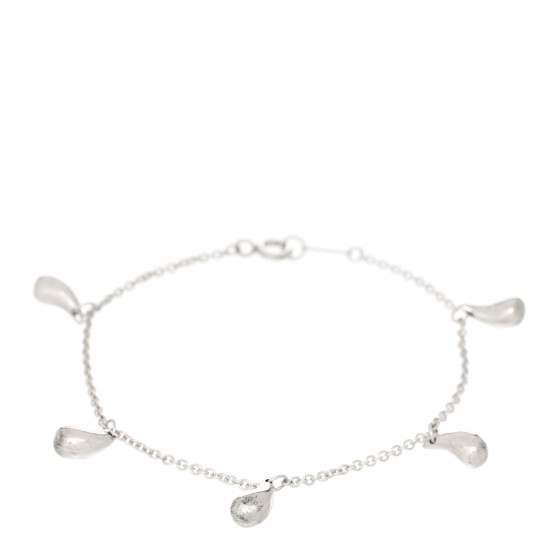 Sterling Silver Elsa Peretti Five Station Teardrop Bracelet