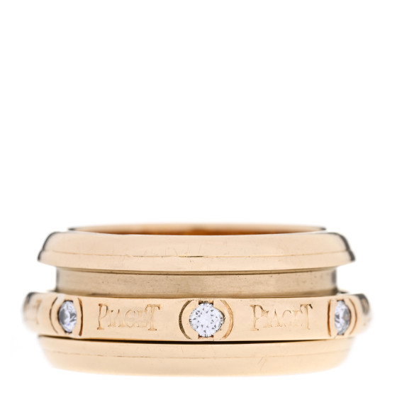 18K Yellow Gold Diamond Possession Movable Ring 53 6.5
