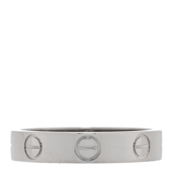 18K White Gold 3.5mm LOVE Wedding Band Ring 49 4.75