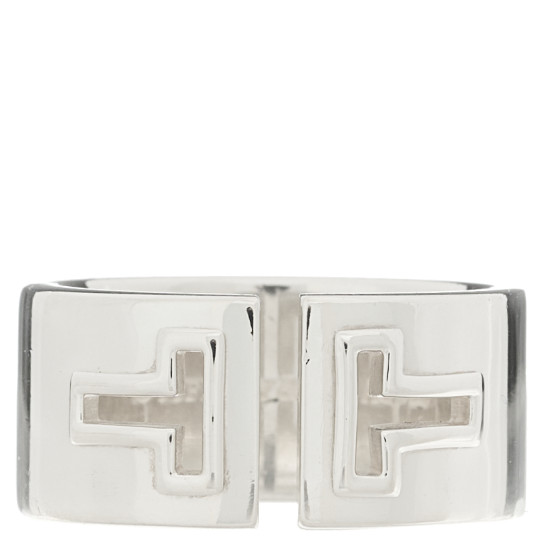 Sterling Silver T Cutout Ring 58 8.25