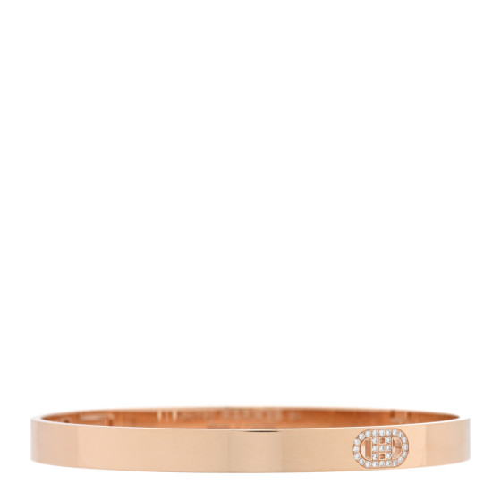 18K Rose Gold Diamond PM H D'Ancre Bracelet SH