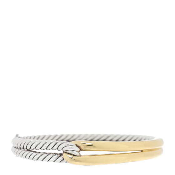 Sterling Silver 18K Yellow Gold Single Loop Labyrinth Bracelet