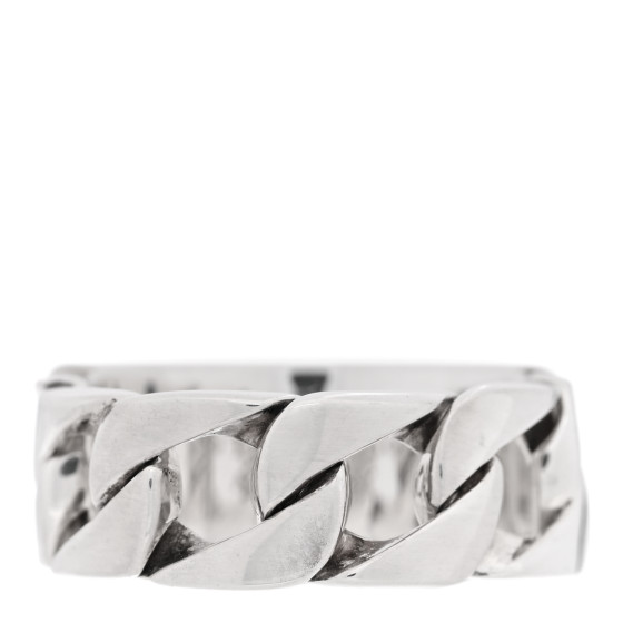 Sterling Silver Curb Link Ring 49 5