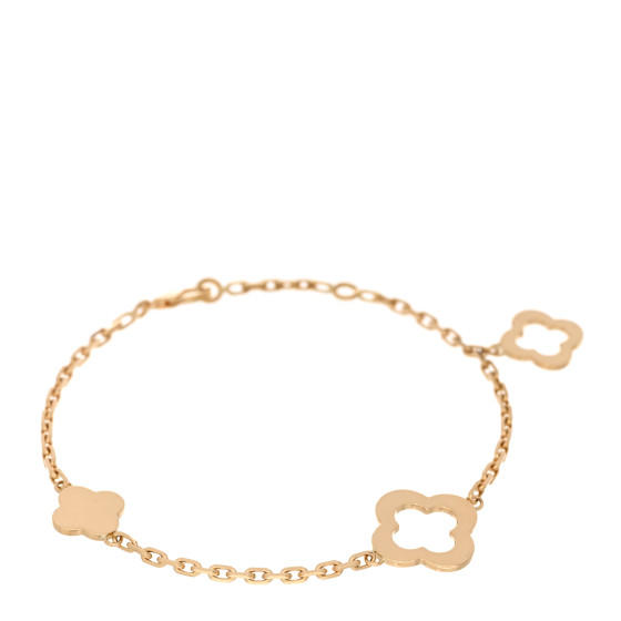 18K Yellow Gold 3 Motifs Byzantine Alhambra Bracelet