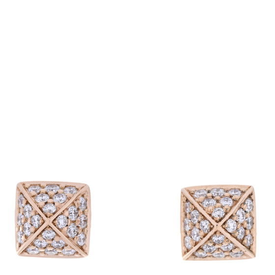 18K Rose Gold Diamond Clou d'H Stud Earrings