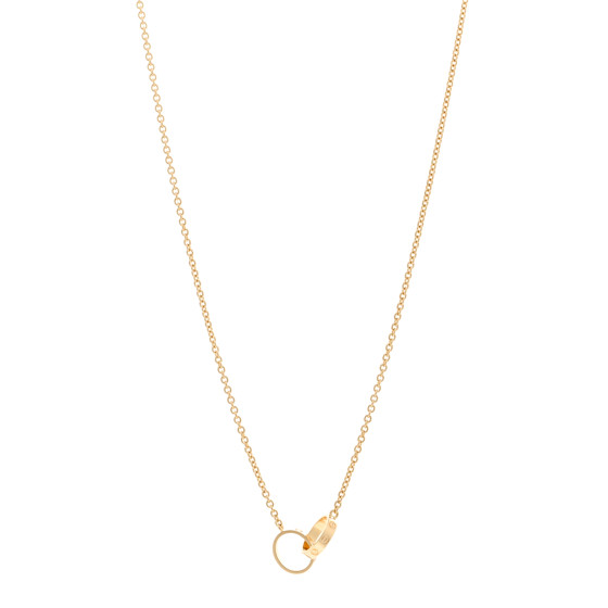 18K Yellow Gold Interlocking LOVE Necklace