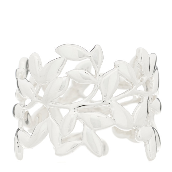 Sterling Silver Wide Paloma Picasso Olive Leaf Band Ring 54 7