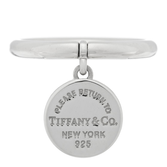 Sterling Silver Return to Tiffany Round Charm Ring 50 5.5