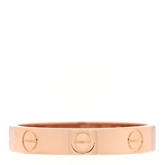 18K Pink Gold 3.5mm LOVE Wedding Band Ring 55 7.25