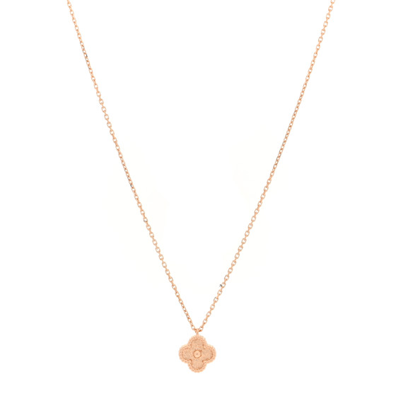 18K Rose Gold Sweet Alhambra Pendant Necklace