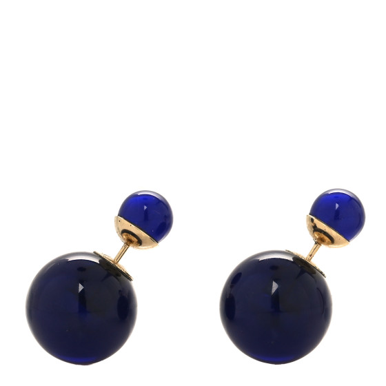 Mise En Dior Tribal Earrings Navy