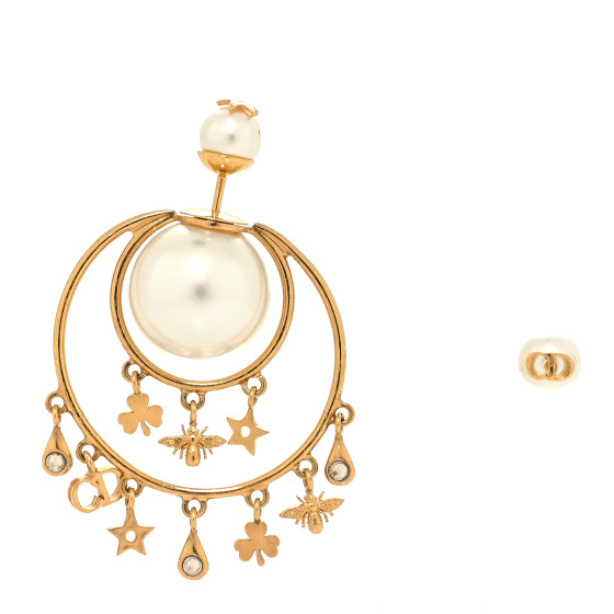 Pearl Mise En Dior Tribal Hoop Earrings