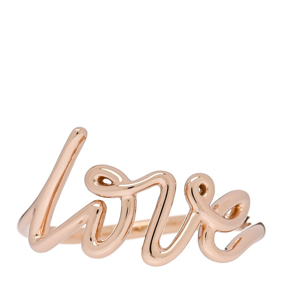 18K Rose Gold Paloma's Graffiti Love Ring 56 7.5
