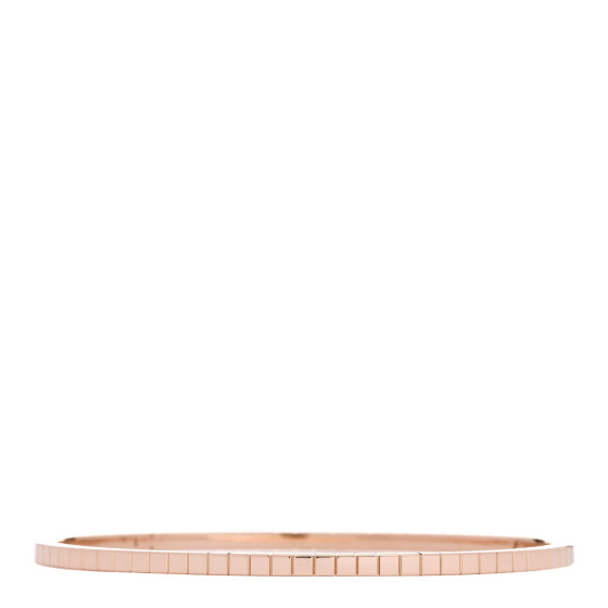 18K Rose Gold Ice Cube Bangle Bracelet