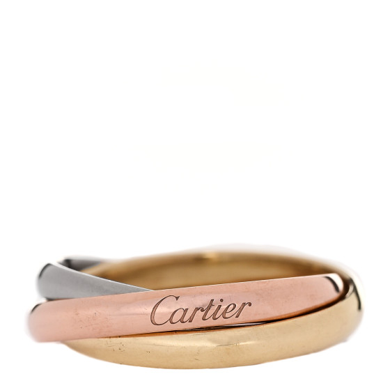18K Pink Yellow White Gold Small Trinity Ring 51 5.75