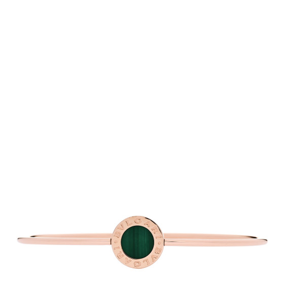 18K Rose Gold Malachite BVLGARI BVLGARI Bangle Bracelet M