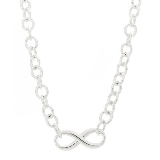 Sterling Silver Infinity Link Necklace