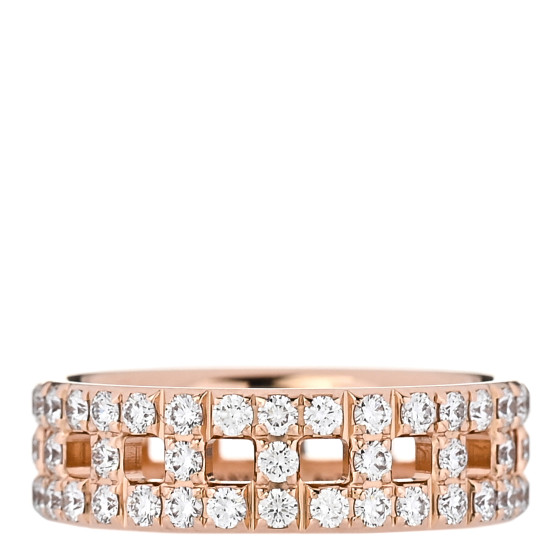 18K Rose Gold Diamond T True Wide Ring 51 5.75