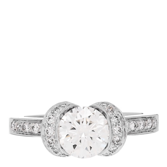 Platinum Diamond 1.11ct Ribbon Engagement Ring 52 6