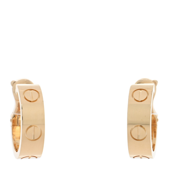 18K Yellow Gold 5.5mm LOVE French Clip Hoop Earrings