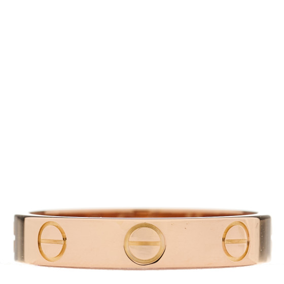 18K Pink Gold 3.5mm LOVE Wedding Band Ring 52 6