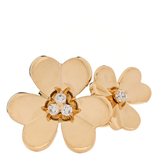 18K Yellow Gold Diamond Frivole Between The Finger Ring 51 5.75