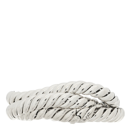 Sterling Silver Sculpted Cable Triple Wrap Bracelet