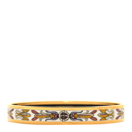 Enamel Printed Narrow Dreamcatchers Bracelet 70 White