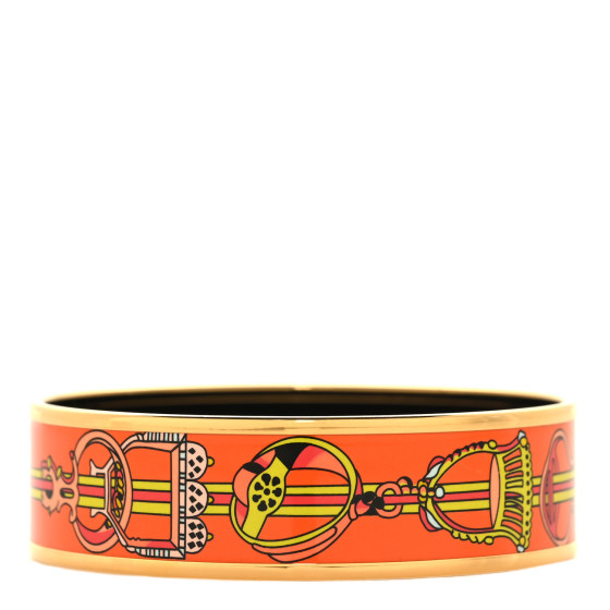 Enamel Printed Wide Concours D'Etriers Bracelet 70