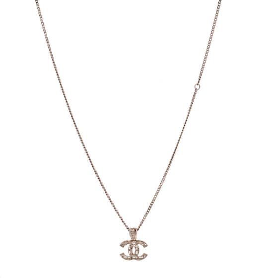 Tweed Effect CC Necklace Gold