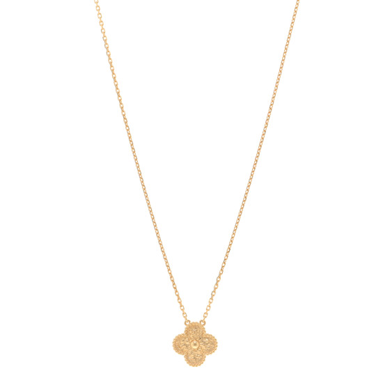 18K Yellow Gold Vintage Alhambra Pendant Necklace