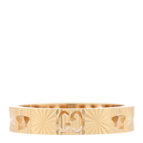 18K Yellow Gold Icon Stars Band Ring 53 6.25
