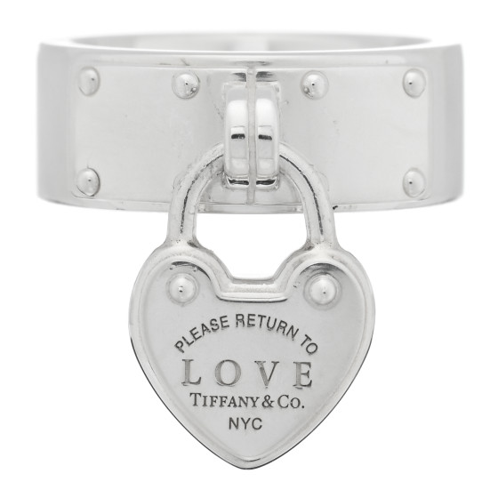 Sterling Silver Return To Tiffany Lock Love Ring 46 3.75