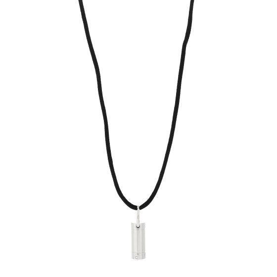 18K White Gold LOVE Screwdriver Pendant Cord Necklace