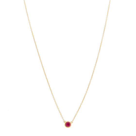 18K Yellow Gold Ruby Elsa Peretti Color By The Yard Pendant Necklace