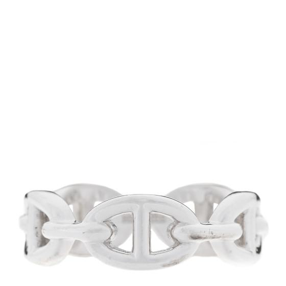 Sterling Silver PM Chaine d'Ancre Enchainee Band Ring 56 7.75