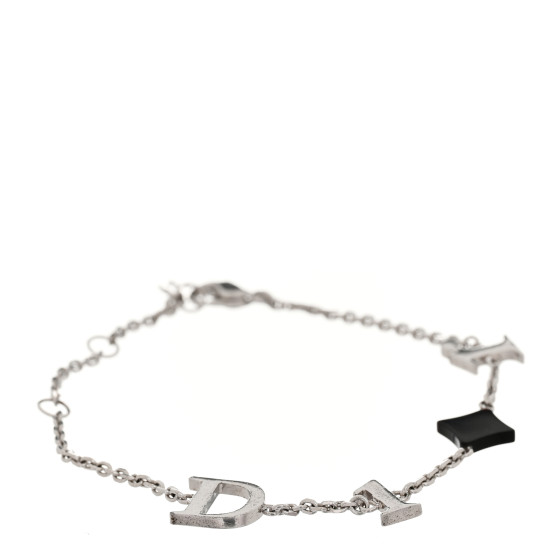 Palladium Logo Bracelet Black Silver