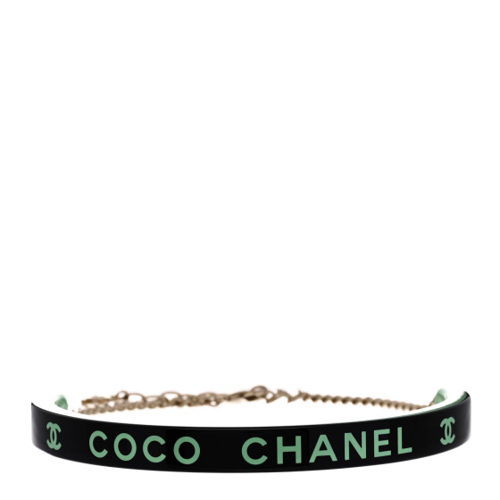 Resin Logo Choker Green Black