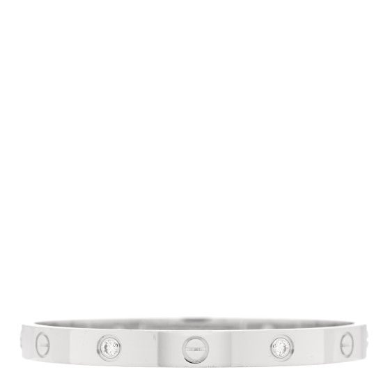 18K White Gold 4 Diamond LOVE Bracelet