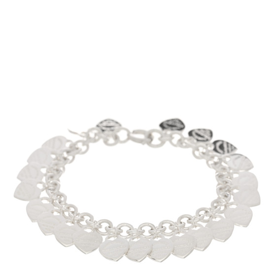 Sterling Silver Mini Return to Tiffany Multi Heart Tag Charm Bracelet