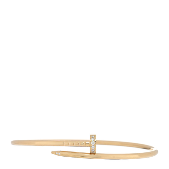 18K Pink Gold Diamond Small Juste Un Clou Bracelet 17