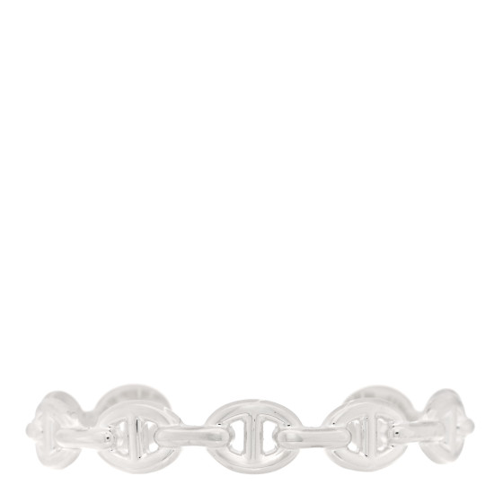 Sterling Silver MM Chaine d'Ancre Enchainee Cuff Bracelet SH